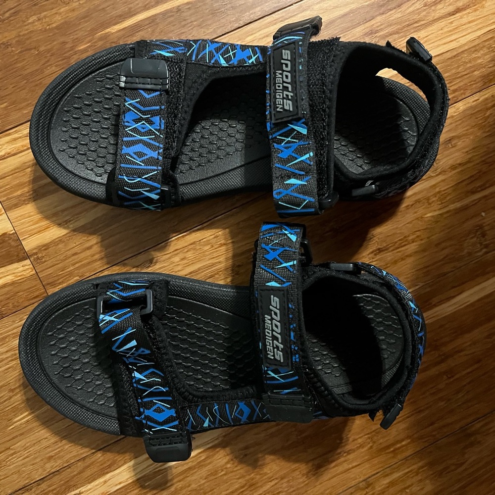 Kids Black and Blue Sandals